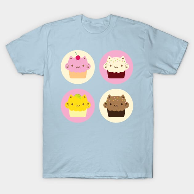 Cute Cat Cupcakes T-Shirt by marcelinesmith